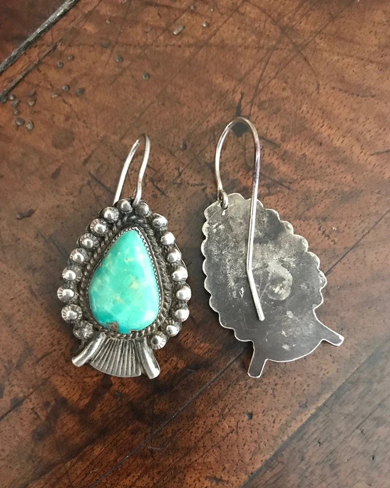 Navajo Turquoise Earrings c.1940's