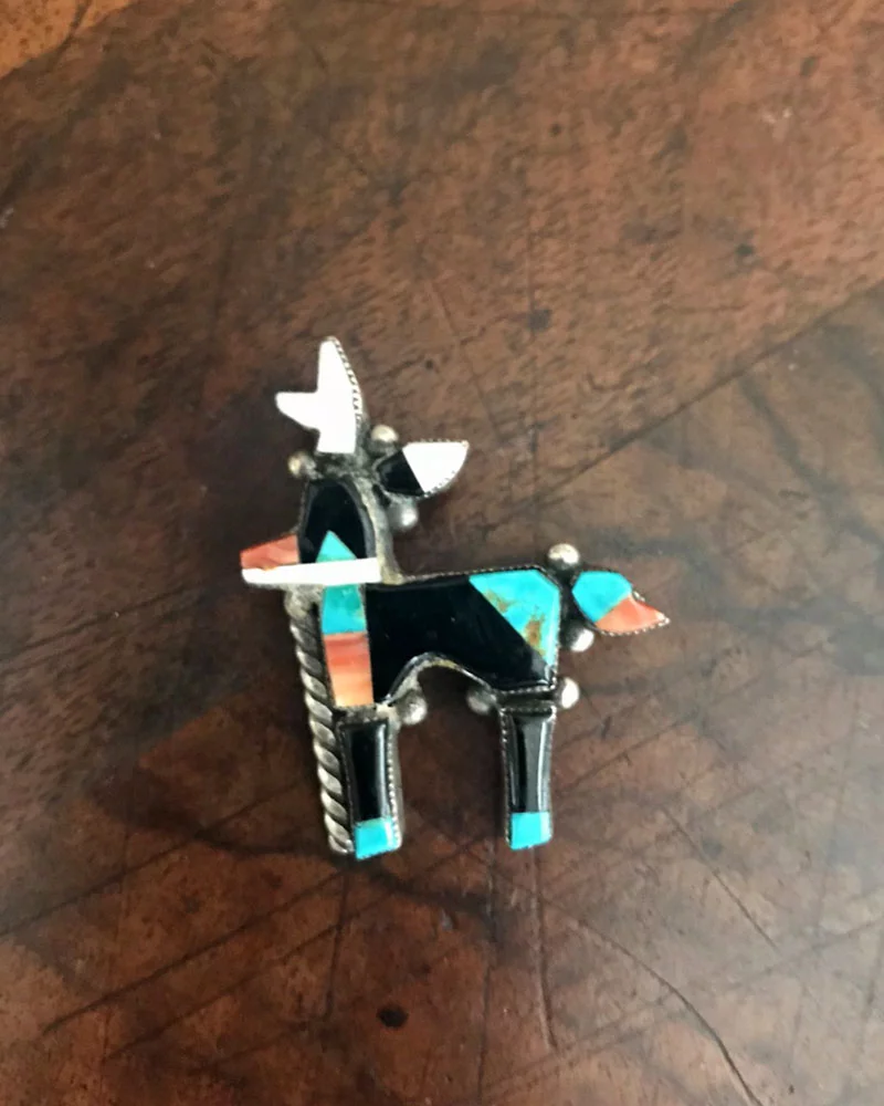 Small Zuni Antelope Pin