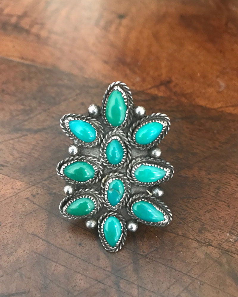 Fox Turquoise Butterfly Ring