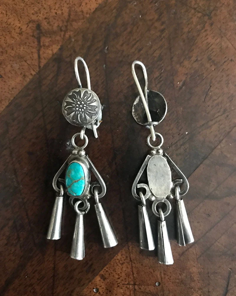 Classic Navajo 1930's Turquoise Earrings
