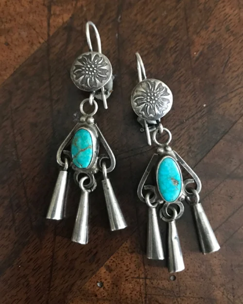 Classic Navajo 1930's Turquoise Earrings