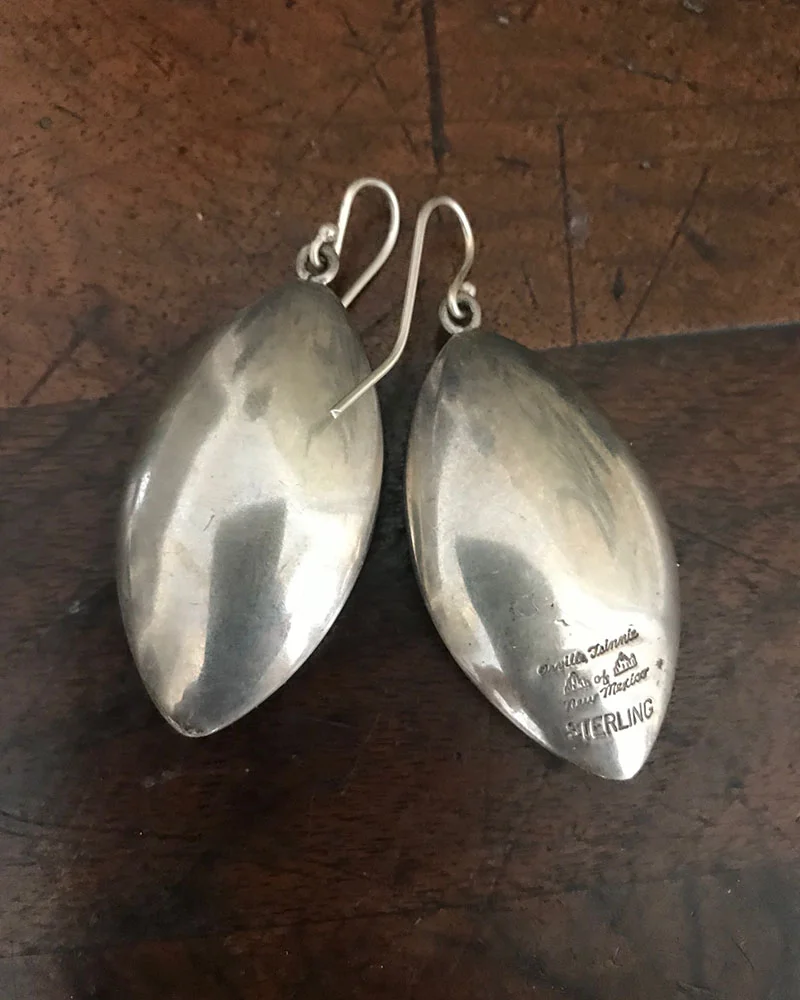 Navajo Orville Tsinnie Oval Earrings c.1980's