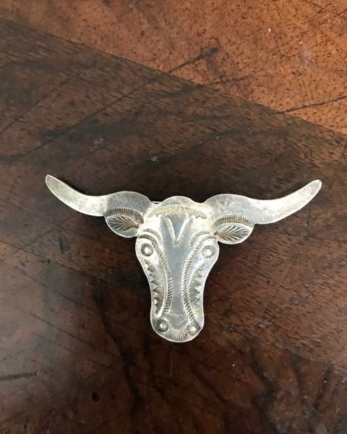 Navajo Silver Long Horn Pin