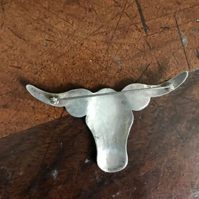 Navajo Silver Long Horn Pin