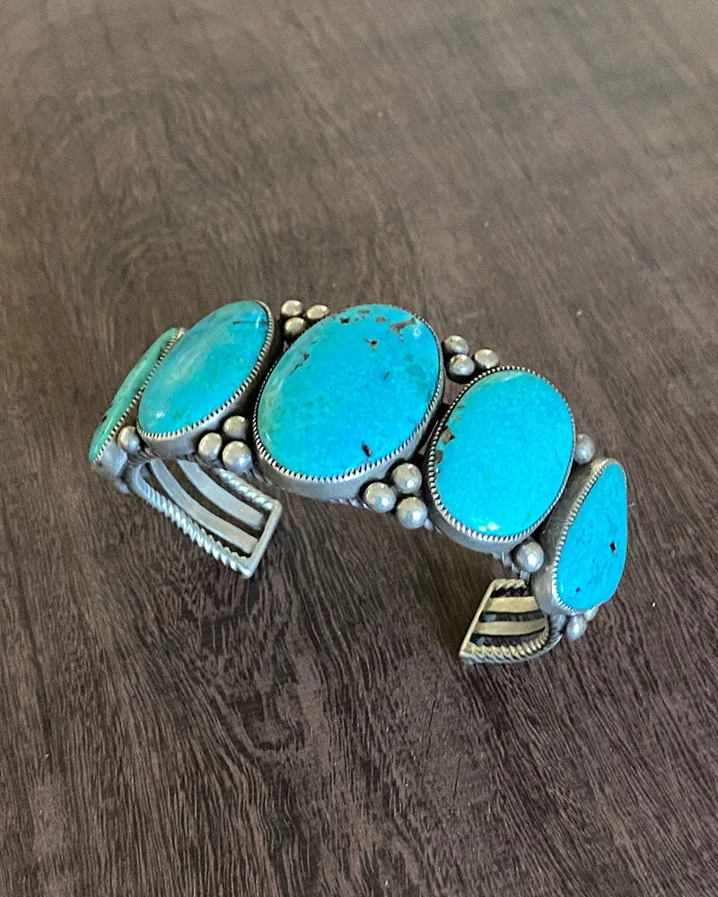 Turquoise Mountain 5 Stone Bracelet