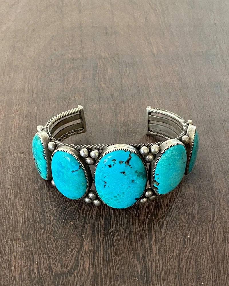 Turquoise Mountain 5 Stone Bracelet