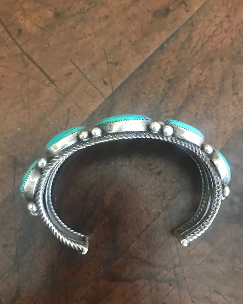 Turquoise Mountain 5 Stone Bracelet