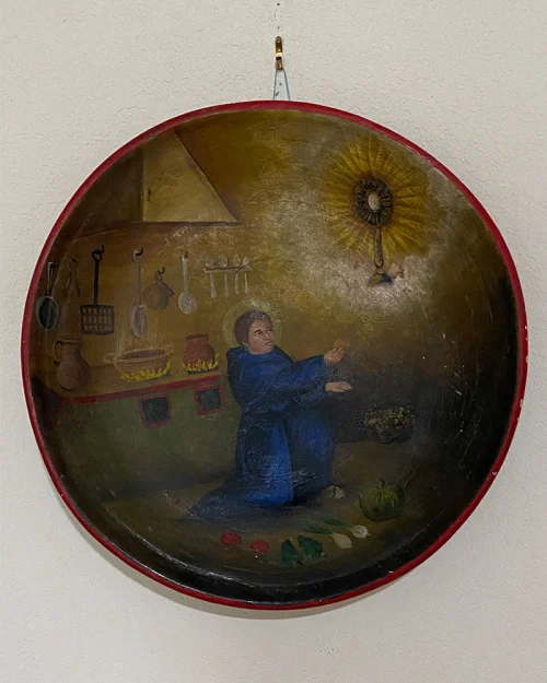 Ceramic Plate of Patron Saint of Kitchens-San Pasquale