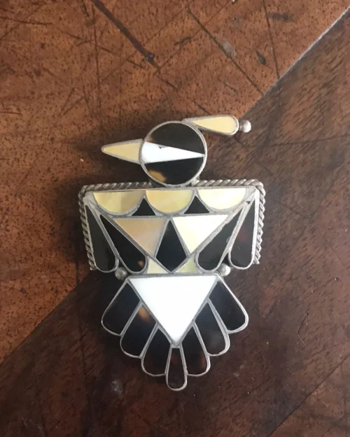 Zuni Thunderbird Pin c.1950's
