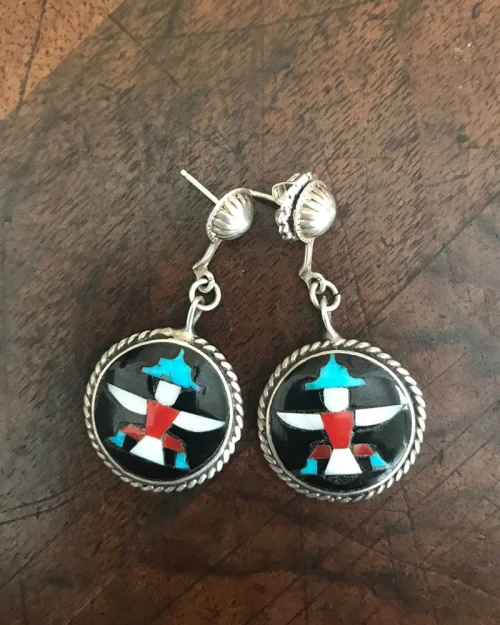 Simplicio Inlaid Knife Wing Earrings