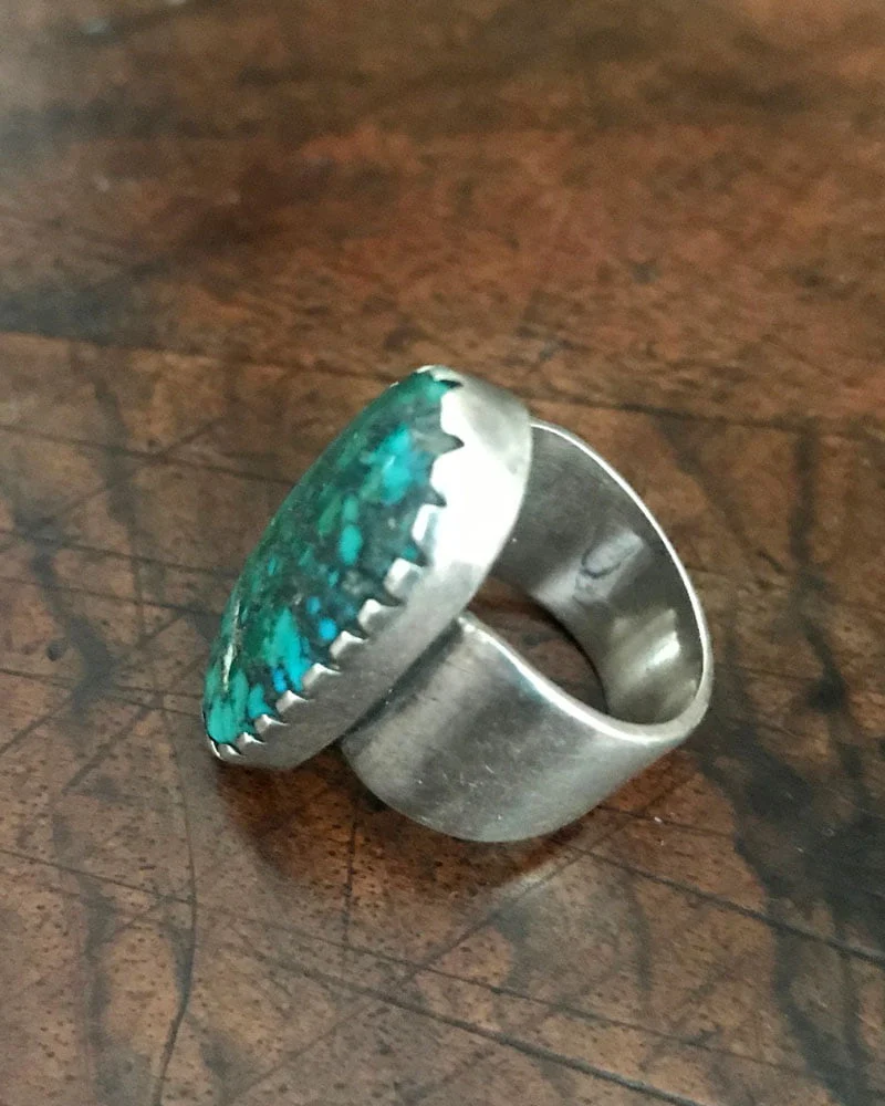 Oval Kingman Turquoise Ring