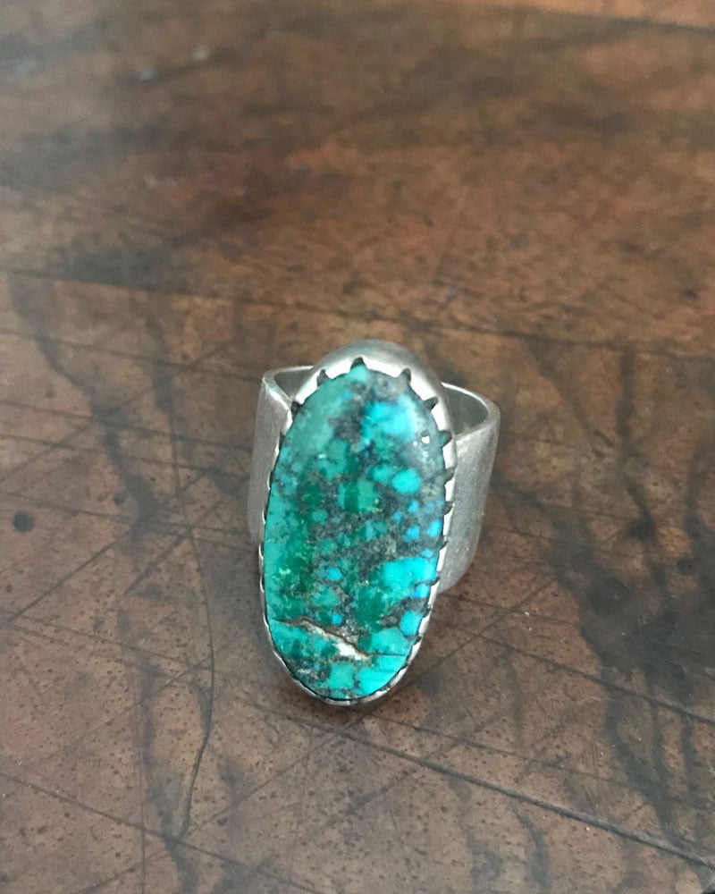 Oval Kingman Turquoise Ring