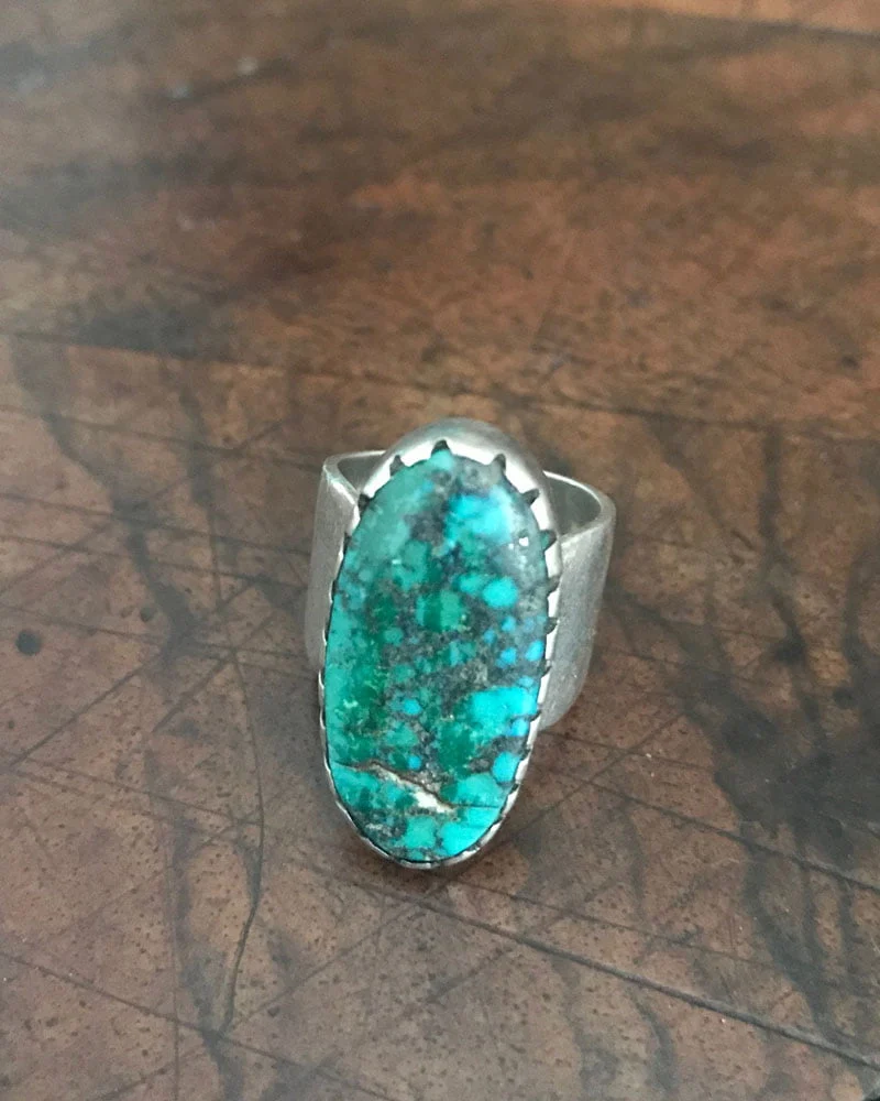 Oval Kingman Turquoise Ring