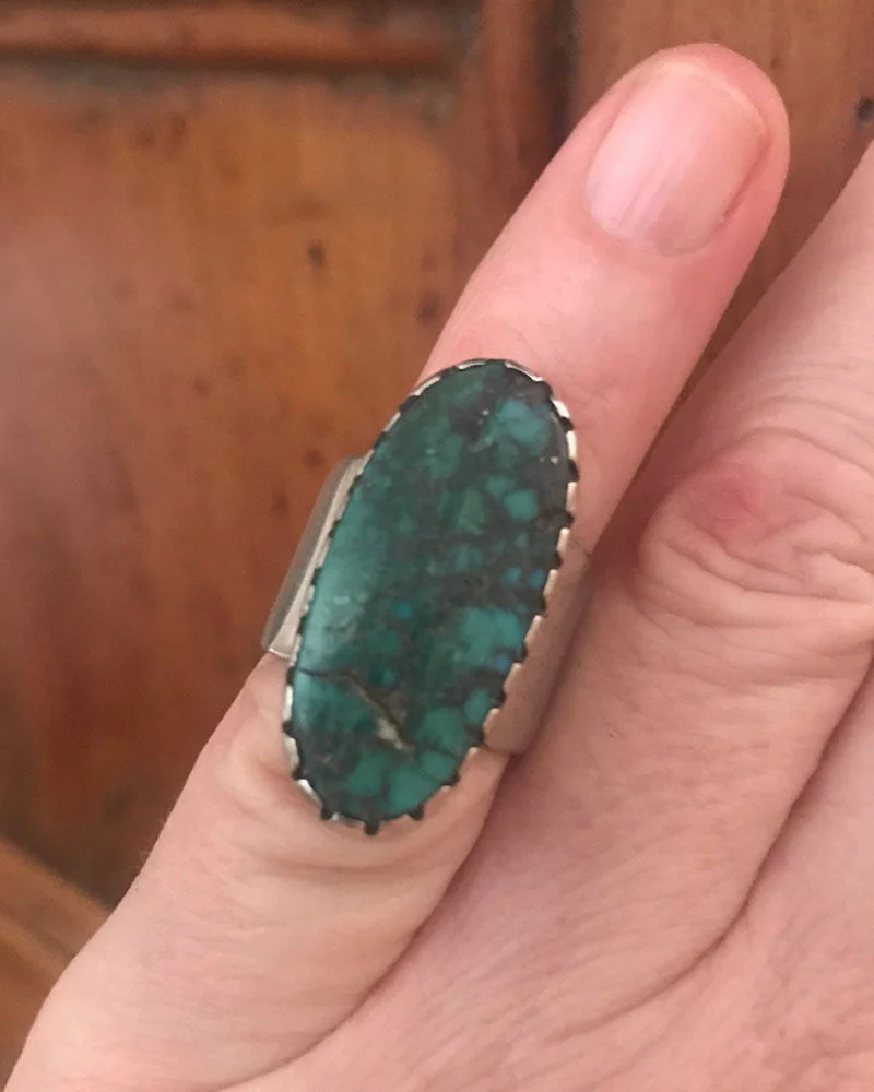 Oval Kingman Turquoise Ring