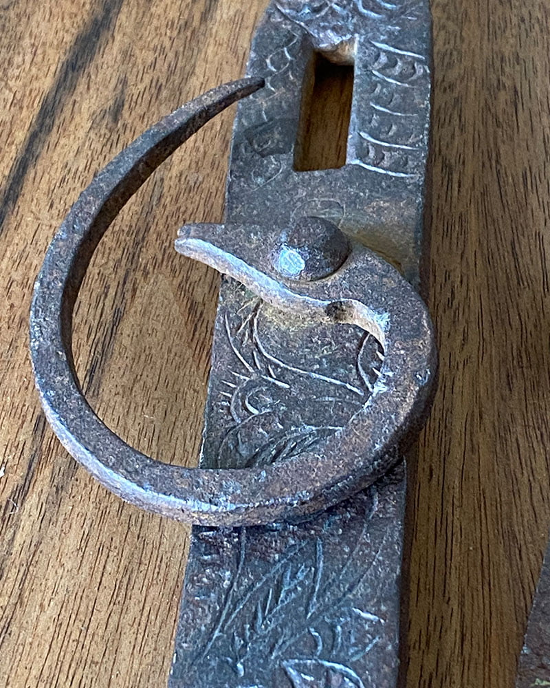 Mexican Wrought Iron Door Lock c. 1820-50's