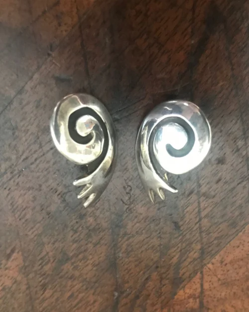 Debbie Silversmith Swirl Stud Earrings