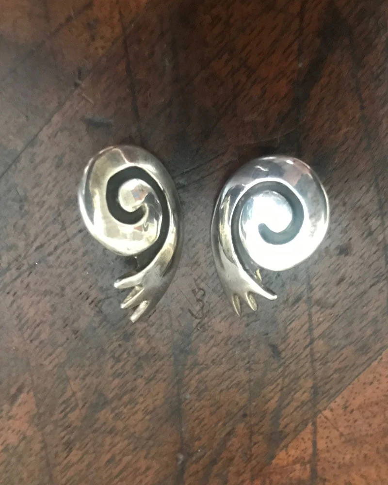 Debbie Silversmith Swirl Stud Earrings