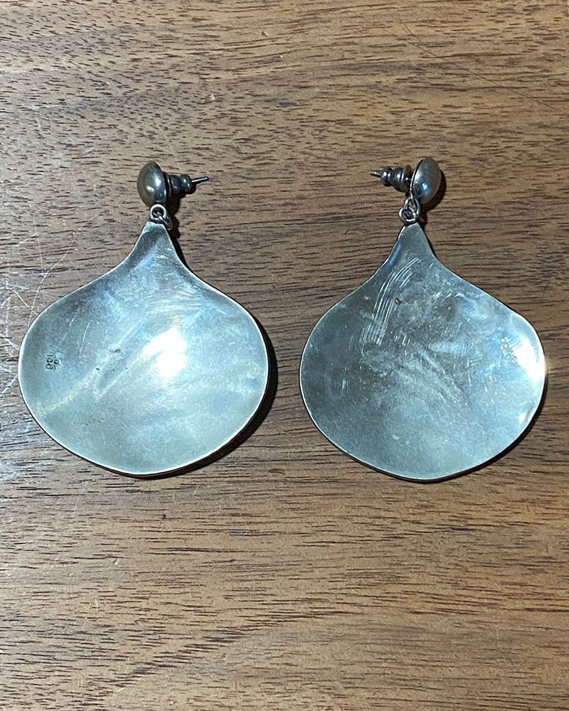 Mexican Art Deco Abalone Shell Earrings