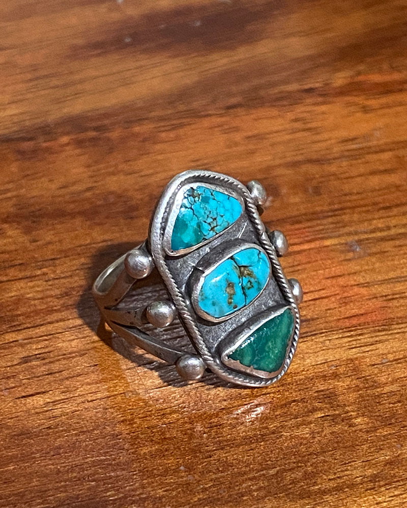 Circa 1930's Navajo Three Stone Ring