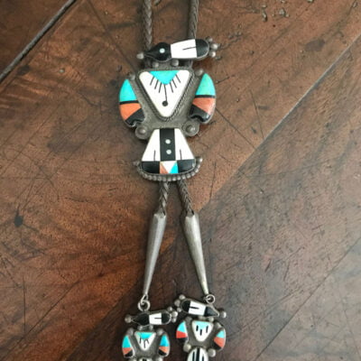 Zuni Inlaid Stone On Stone Bolo