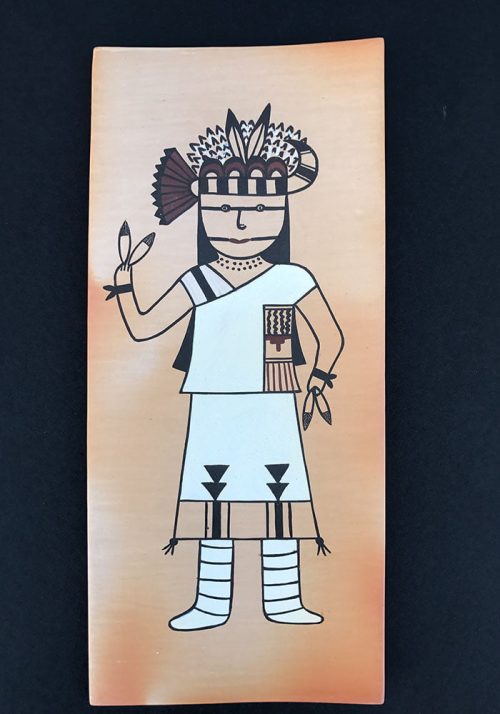 Hand Painted Kachina Tile By Mark Tahbo