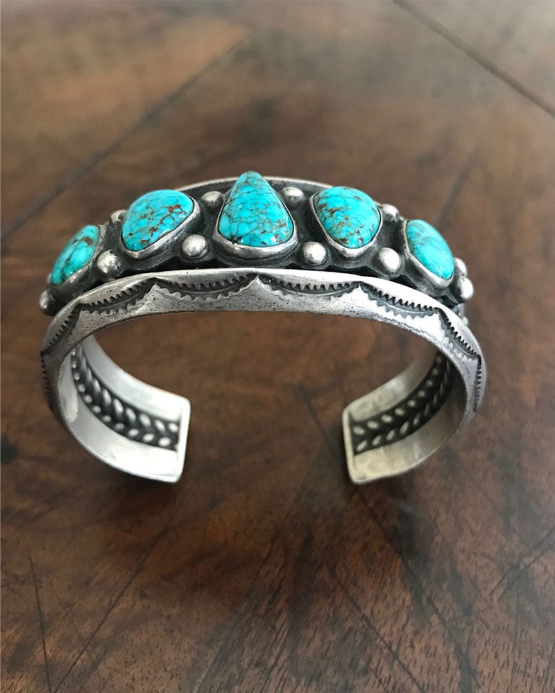 Navajo Lone Mountain Turquoise Bracelet