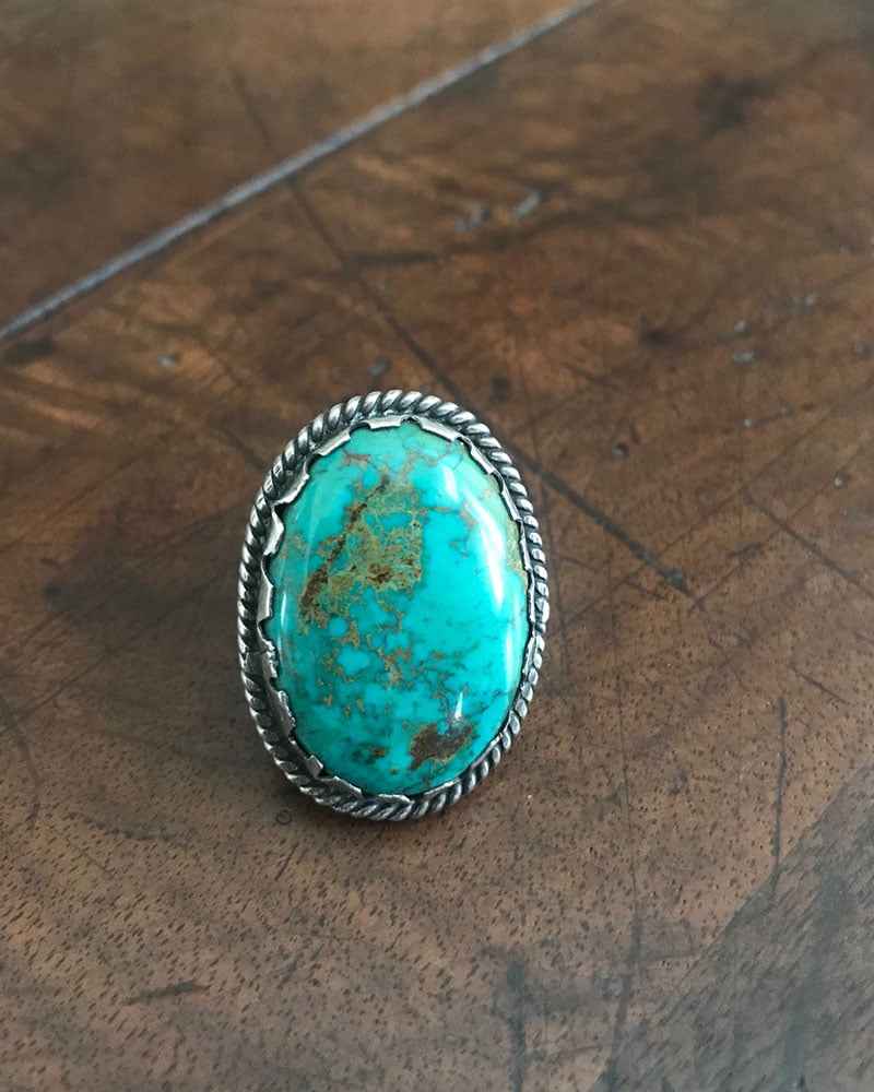 High Domed Navajo Turquoise Ring