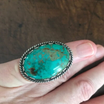 High Domed Navajo Turquoise Ring