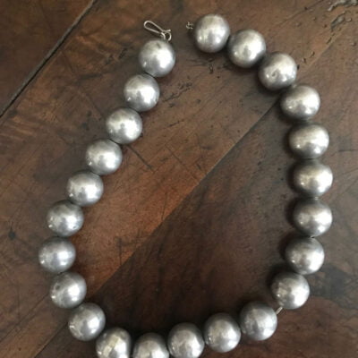 Short Strand of Navajo Silver Beads