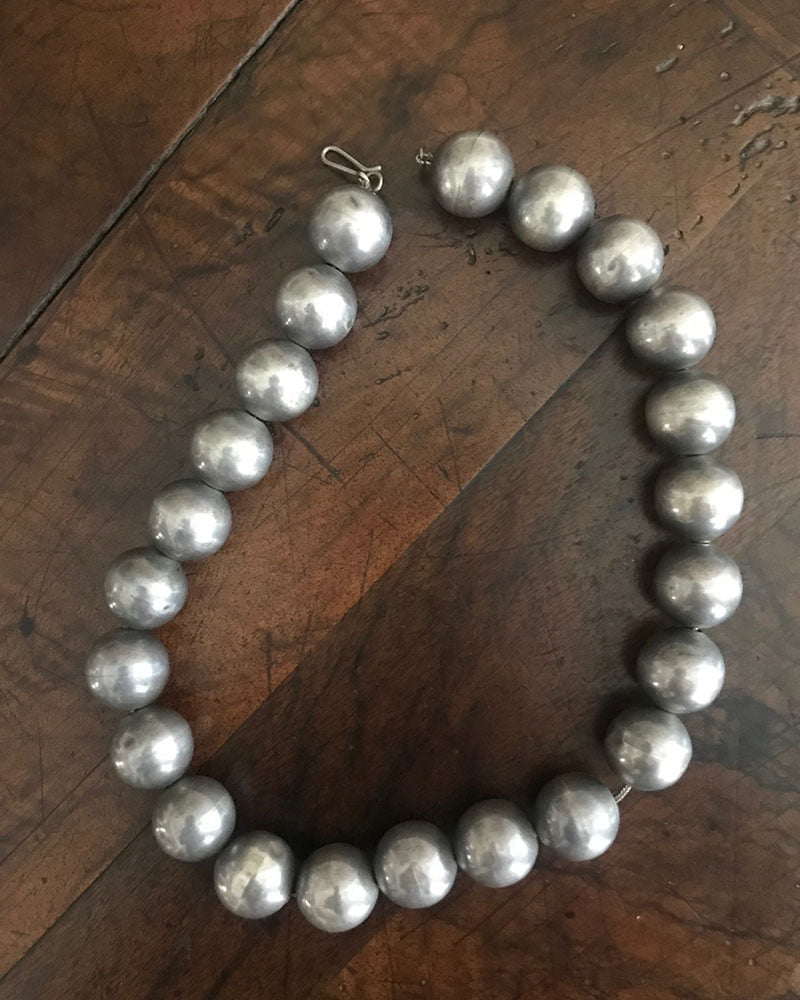 Short Strand of Navajo Silver Beads