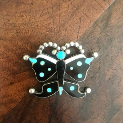 Zuni Inlaid Butterfly Pin
