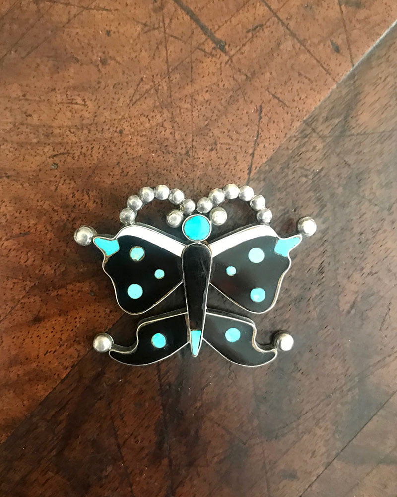 Zuni Inlaid Butterfly Pin