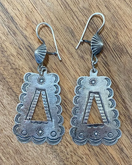 Navajo UITA 21 Silver Earrings
