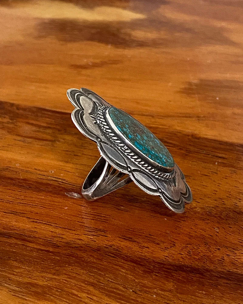 Large Navajo Turquoise Ring Large Navajo Turquoise Ring