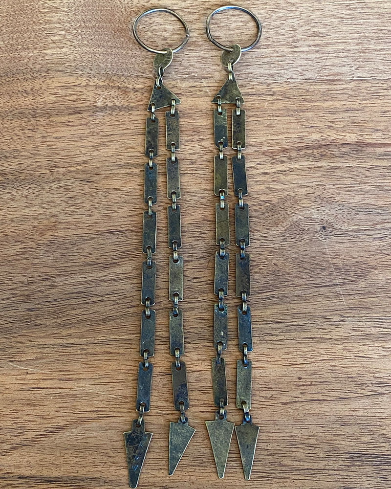 Comanche Plains Indian Brass Earrings