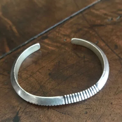 Narrow Silver Navajo Bracelet