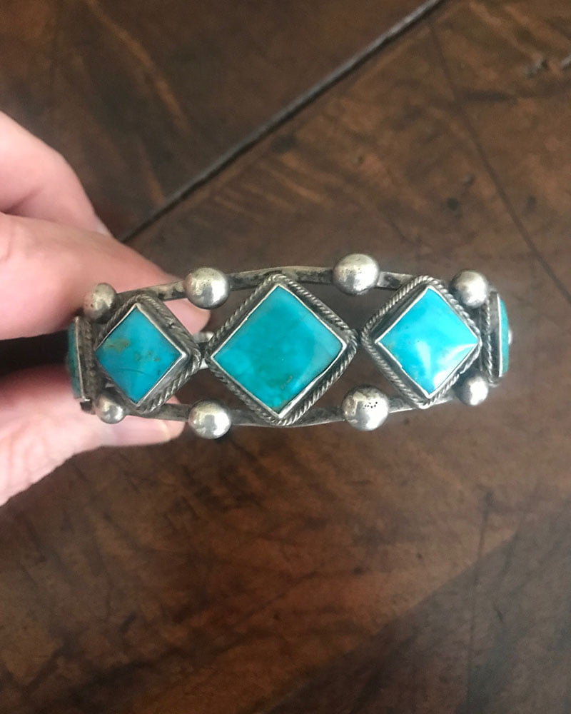 Navajo Blue Gem Bracelet c1940-50s