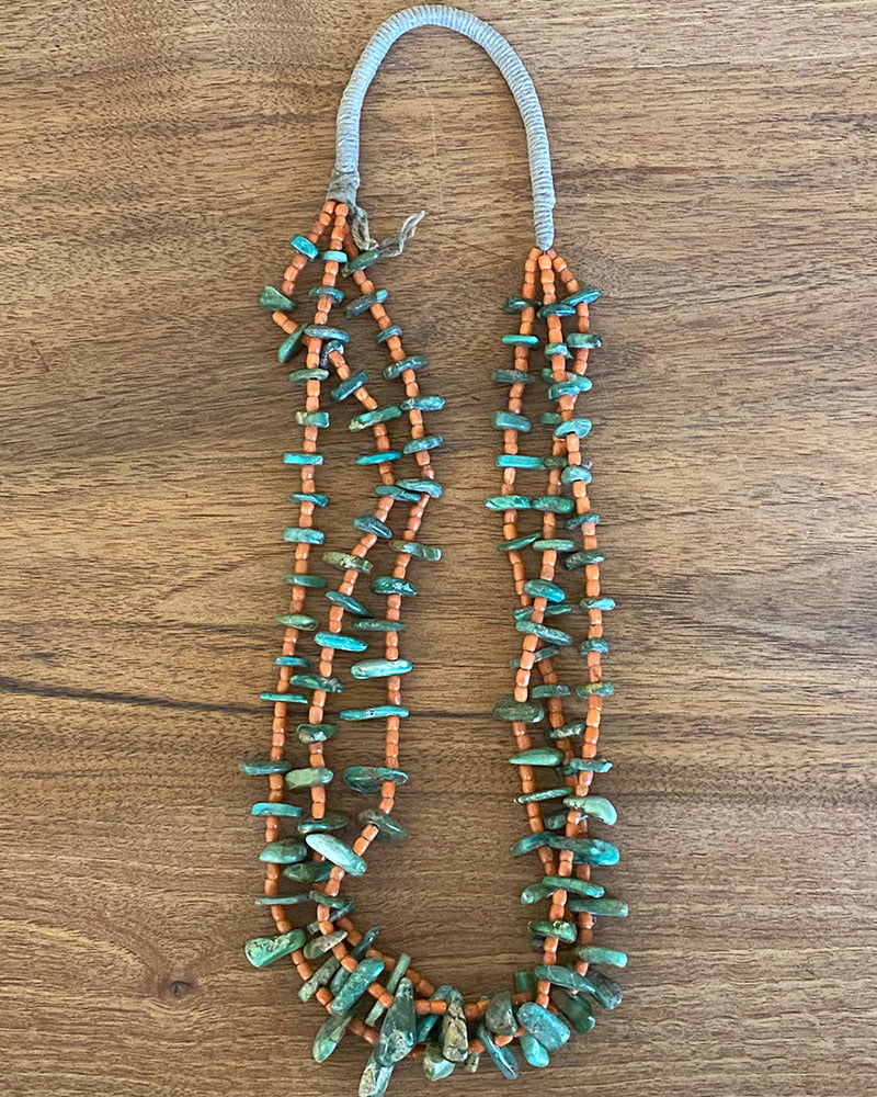 Three Strand Turquoise Pueblo Necklace