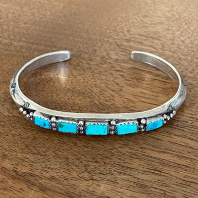 Narrow Navajo Turquoise Bracelet