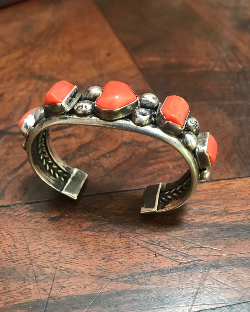 Organic Navajo Coral Bracelet