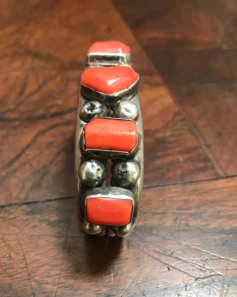 Organic Navajo Coral Bracelet