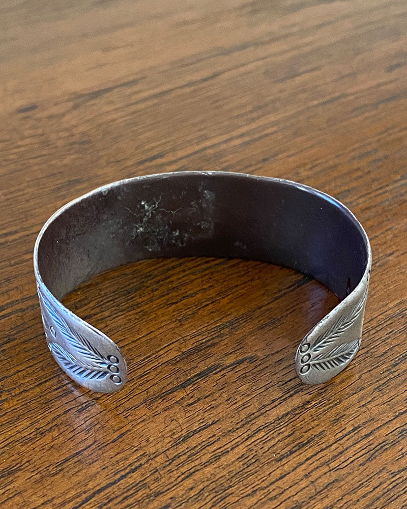 Navajo Hand Stamped Silver Bracelet