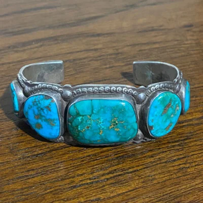 Navajo Turquoise Row Bracelet c.1950s