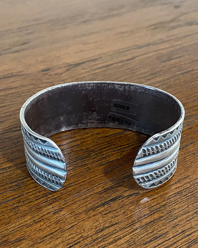Early Stamped Silver Navajo Bracelet