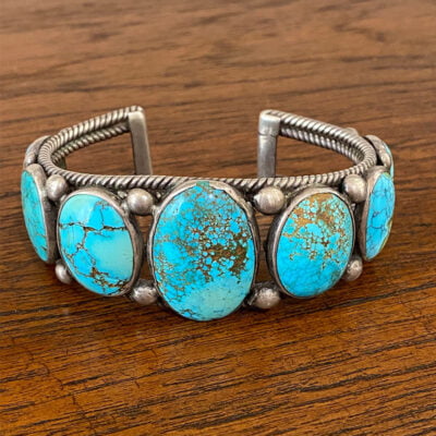 Navajo Turquoise Row Bracelet c.1930-40