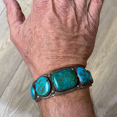 Navajo Turquoise Row Bracelet c.1930s