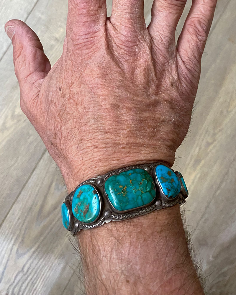 Navajo Turquoise Row Bracelet c.1950s