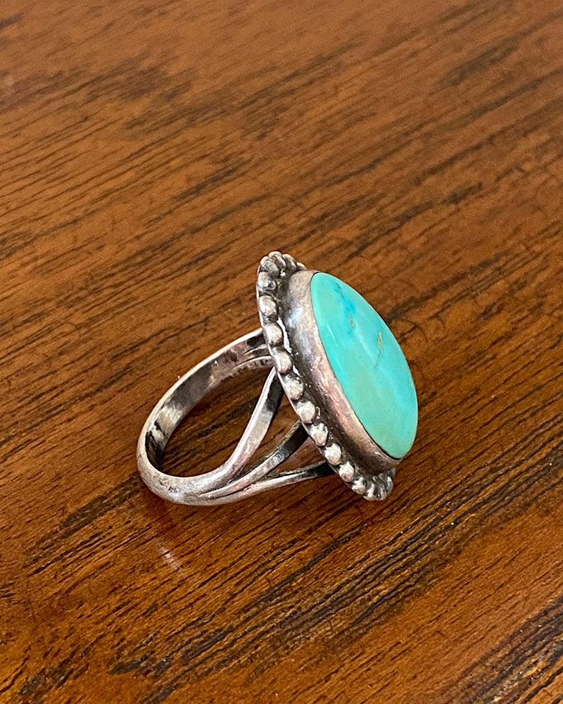 Navajo Battle Mountain Turquoise Ring