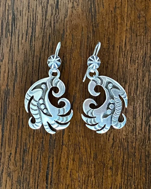 HOPI Allen Pooyouma Overlay Earrings