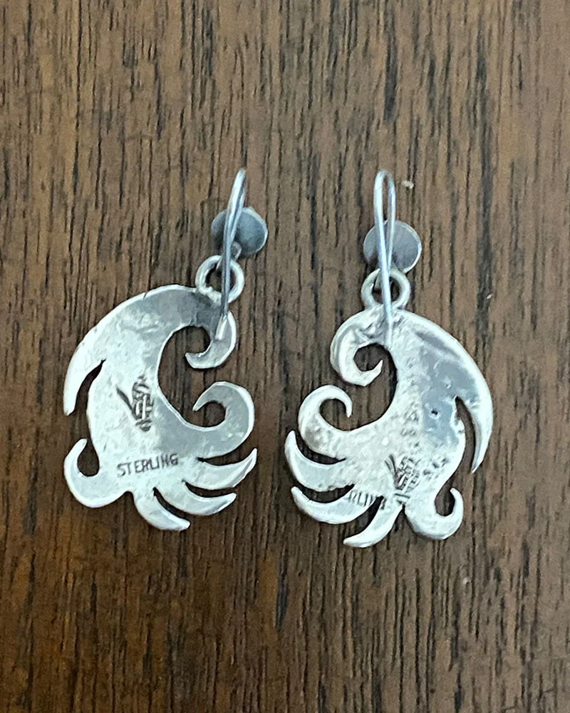 HOPI Allen Pooyouma Overlay Earrings